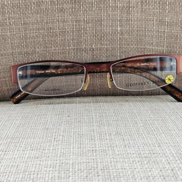 Geoffrey Beene Eyeglasses Half Rim Glasses ENGAGE BRN 50[]18 135 Eye Wear New - Picture 2 of 12